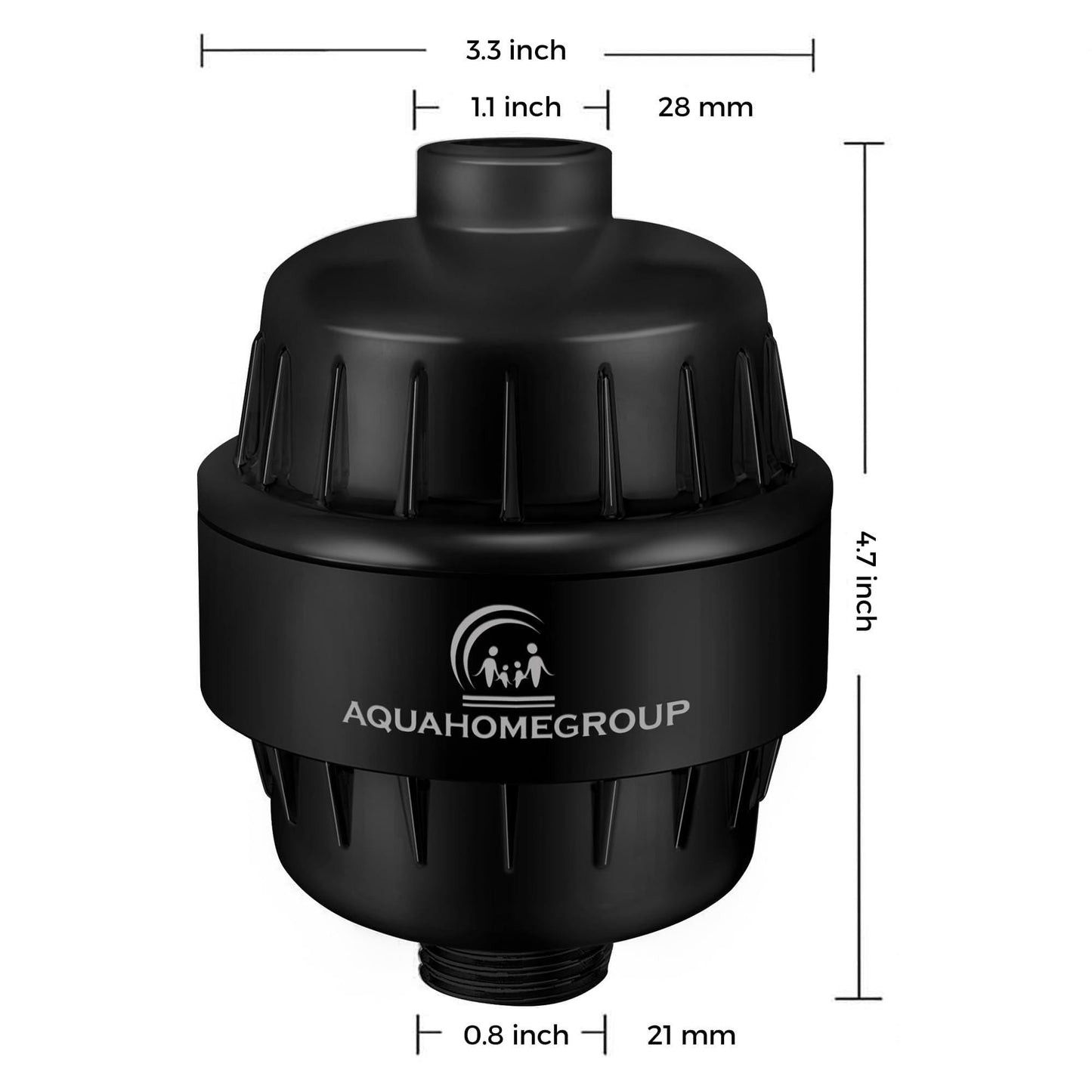 20 Stage Shower Head Filter with Vitamin C E A for Hard Water Black Color High