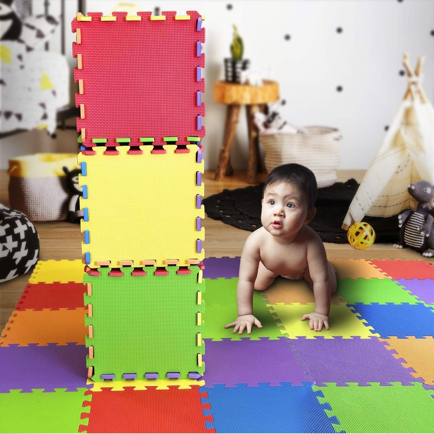 Non Toxic Play Mat for Kids Toddlers Children Infants Interlocking Foam Baby Mat
